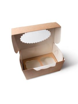 Контейнер бумажный для маффинов Muf 2 крафт (25шт/уп)(200шт/кор)