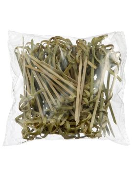 Пики бамбуковые «Завиток/Узелок» 9см (100шт/уп)(40уп/кор)