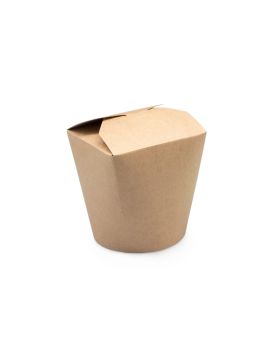 Контейнер бумажный для лапши 450мл крафт (50шт/уп)(500шт/кор)