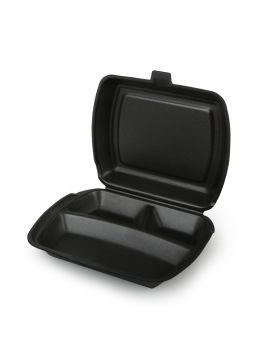 Ланч-бокс 3-секц черный (200шт/уп)