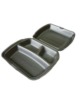 Ланч-бокс 3-секц черный П (100шт/уп)