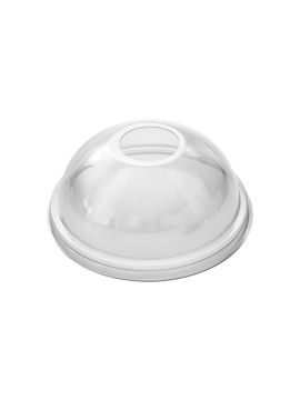 Крышка пластиковая для стакана купольная с отверстием д95 (50шт/уп)(1000шт/кор)