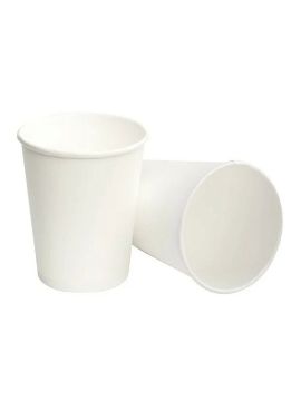 Стакан бум 250мл белый 1сл д80 (50шт/уп)(1000шт/кор)