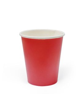 Стакан бум 250мл красный 1сл д80 (50шт/уп)(1000шт/кор)