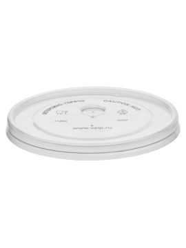 Крышка пластиковая для стакана плоская с отверстием д90 (50шт/уп)(1000шт/кор)