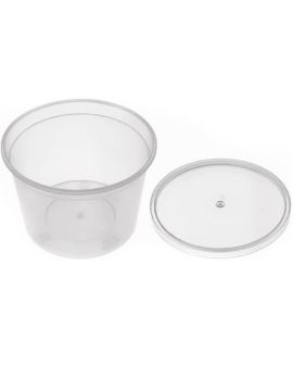 Банка пластиковая с крышкой 500мл прозрачная ВЗЛП (66шт/уп)(198шт/кор)