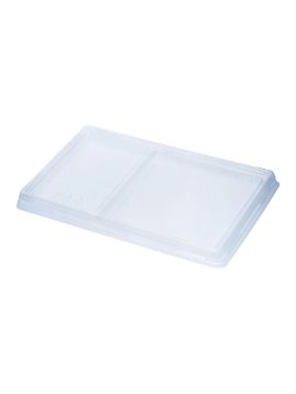 Крышка пластиковая к контейнеру OneClick 800 плоская 2секционная (50шт/уп)(300шт/кор)