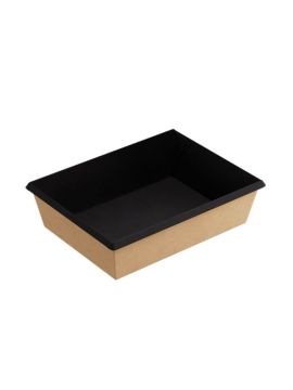 Контейнер бумажный OneClick 1000мл черный (50шт/уп)(300шт/кор)