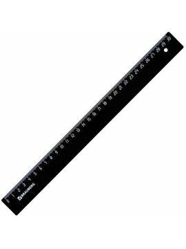 Линейка пластик 30 см, черная