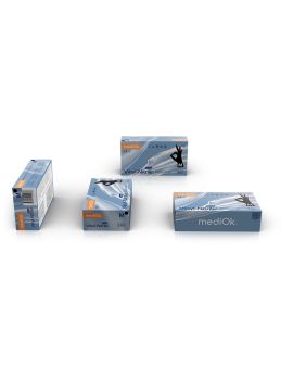 Перчаткивиниловыенеопудренныечерные L Медиок Vinil-nitril(100шт/уп)(10уп/кор)