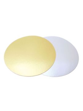 Подложка для торта круглая д220*3 золото/жемчуг