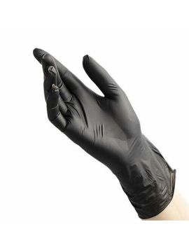ПерчаткинитриловыенеопудренныеЧерныеL Медиок(100шт/уп)(10уп/кор)