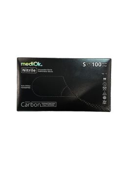 ПерчаткинитриловыенеопудренныеЧерныеS Медиок(100шт/уп)(10уп/кор)