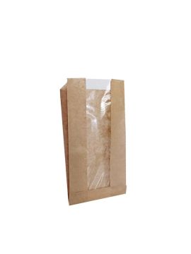 Пакет бум крафт 140*60*250 с окном (100шт/уп)(2000шт/кор)