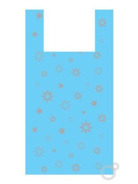 Пакет «Майка» синий Звезды 32*17*58 18мкм (100шт/уп)(2000шт/кор)