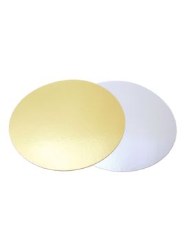 Подложка для торта круглая д220*1,5 золото/жемчуг