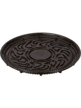 Контейнер пластиковый для торта круглый Т-266Д (коричневое дно) (100шт/кор)