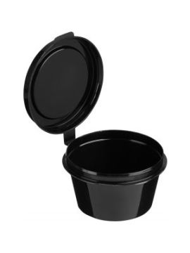 Соусник 50мл черный ПП (80шт/уп)(1200шт/кор)