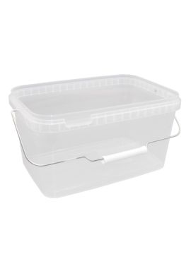 Ведро пластиковое прямоугольное 5,8л 293х198мм прозрачное (25шт/уп)(100шт/кор)
