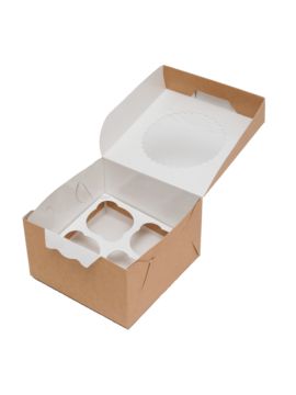 Контейнер бумажный для маффинов Muf 4 крафт (25шт/уп)(150шт/кор)